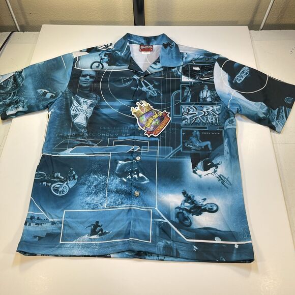 VINTAGE Deadstock NWT THIRD RAIL Y2K Nikki Tyler Pimpadelics Button Up SHIRT XL - Picture 1 of 8